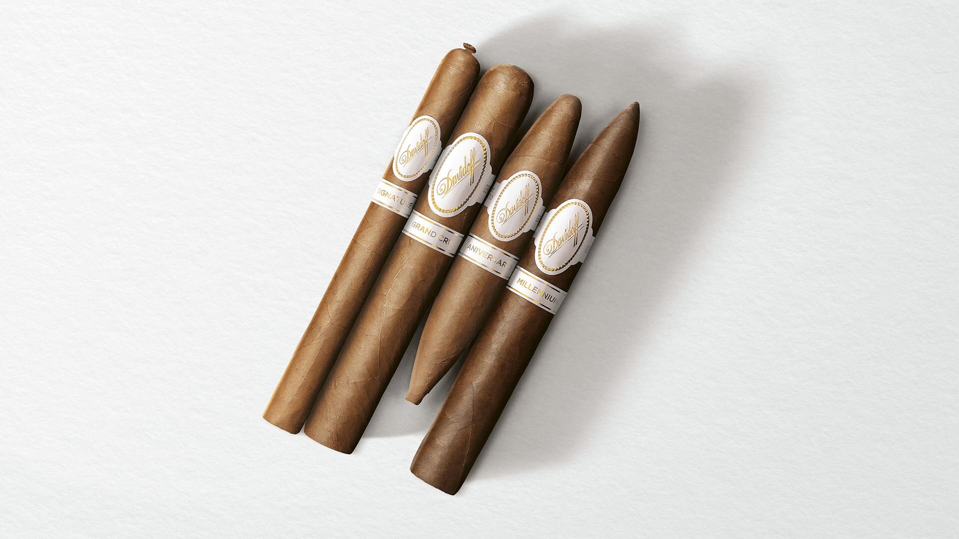 Davidoff White Band Collection cigars, Signature, Grand Cru, Aniversario, Millennium