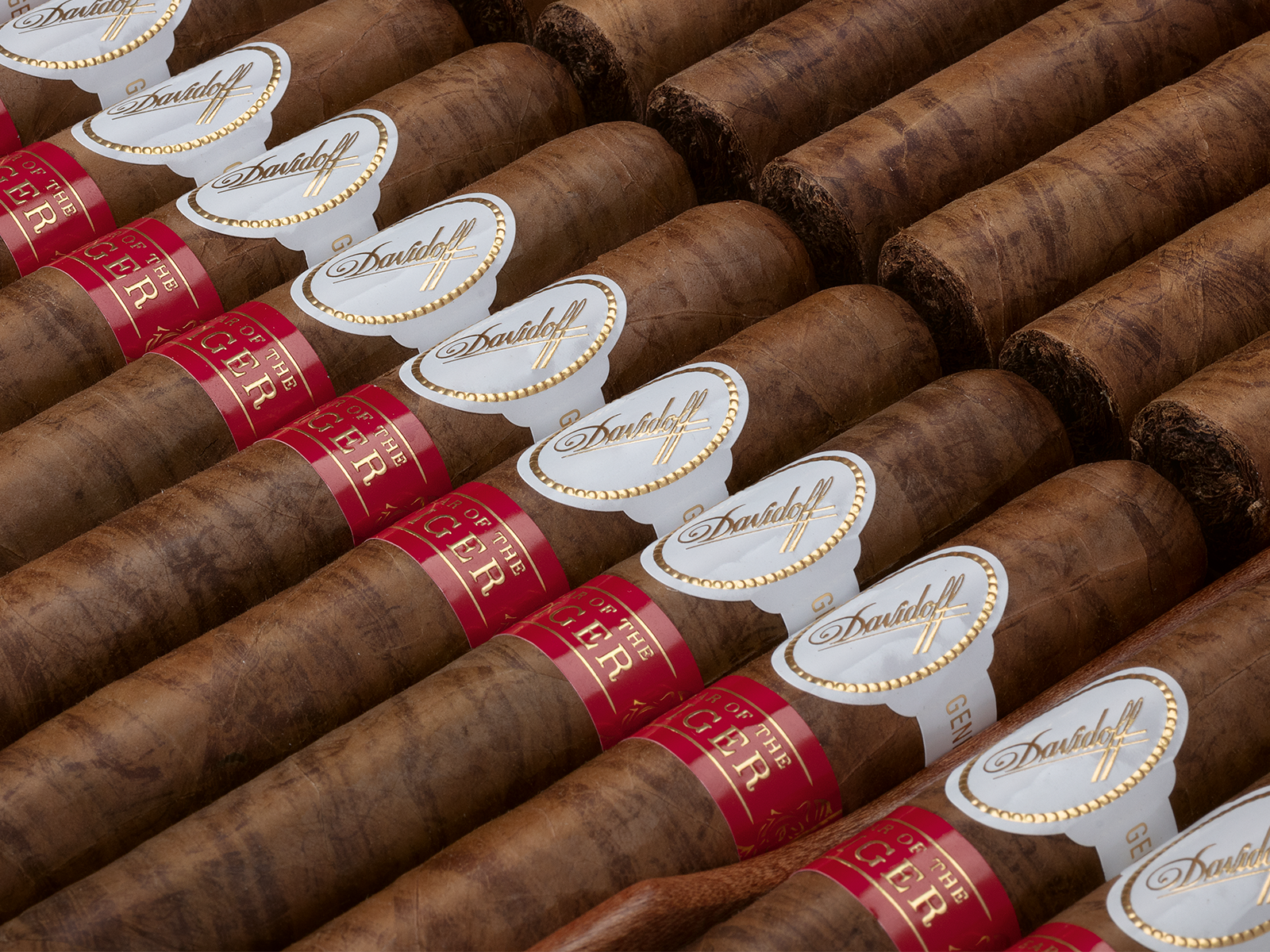 Close up image of the 88 Year of the Tiger Limited Edition 2022 toro cigars.