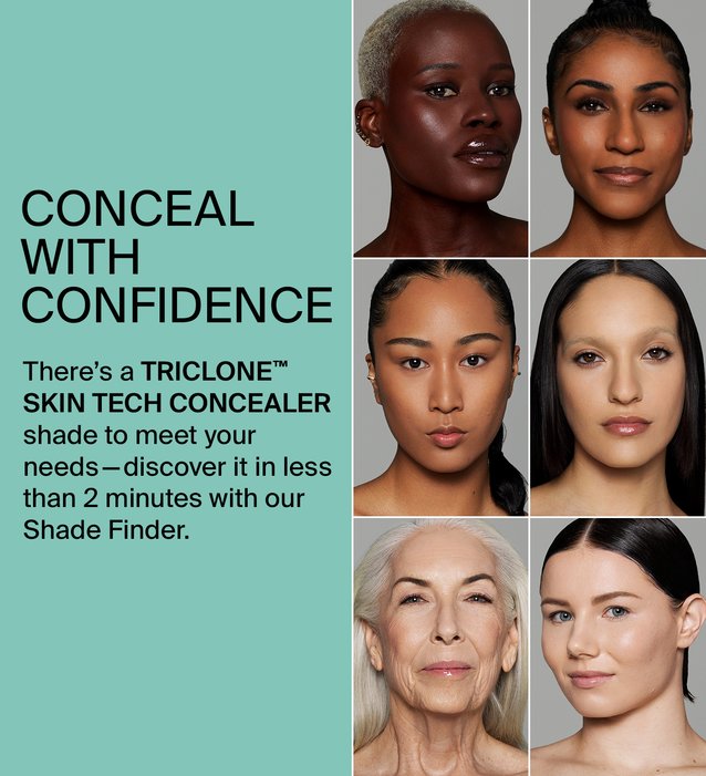 Triclone Skin Tech Concealer Shade Finder; find your Concealer match in less than two minutes