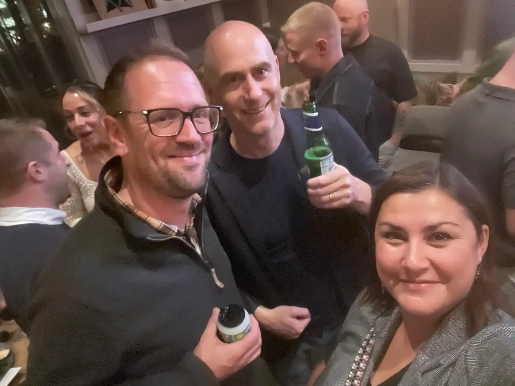 Rupert Ben and Sara at Shopify drinks