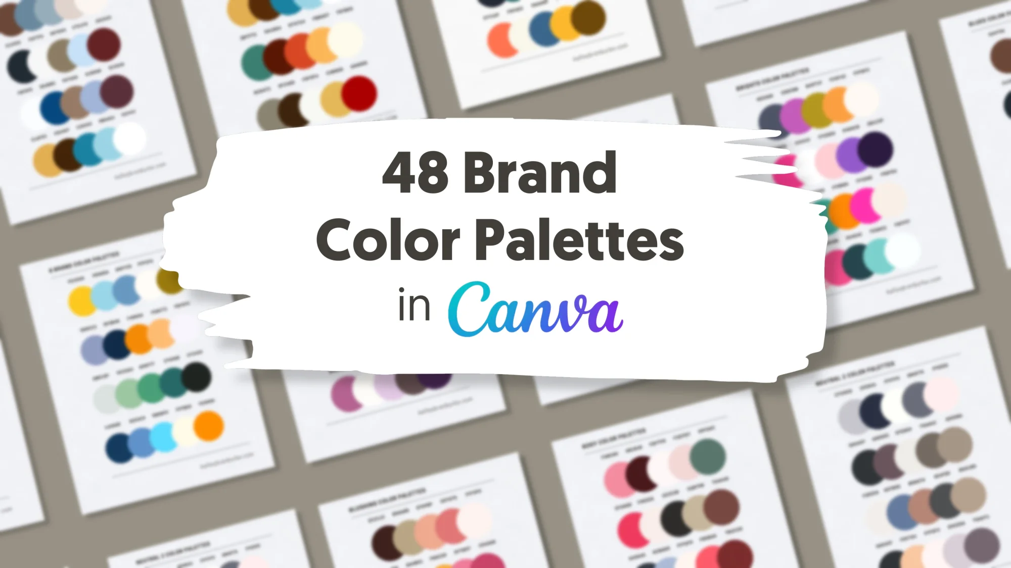 48 Brand Color Palettes in Canva.