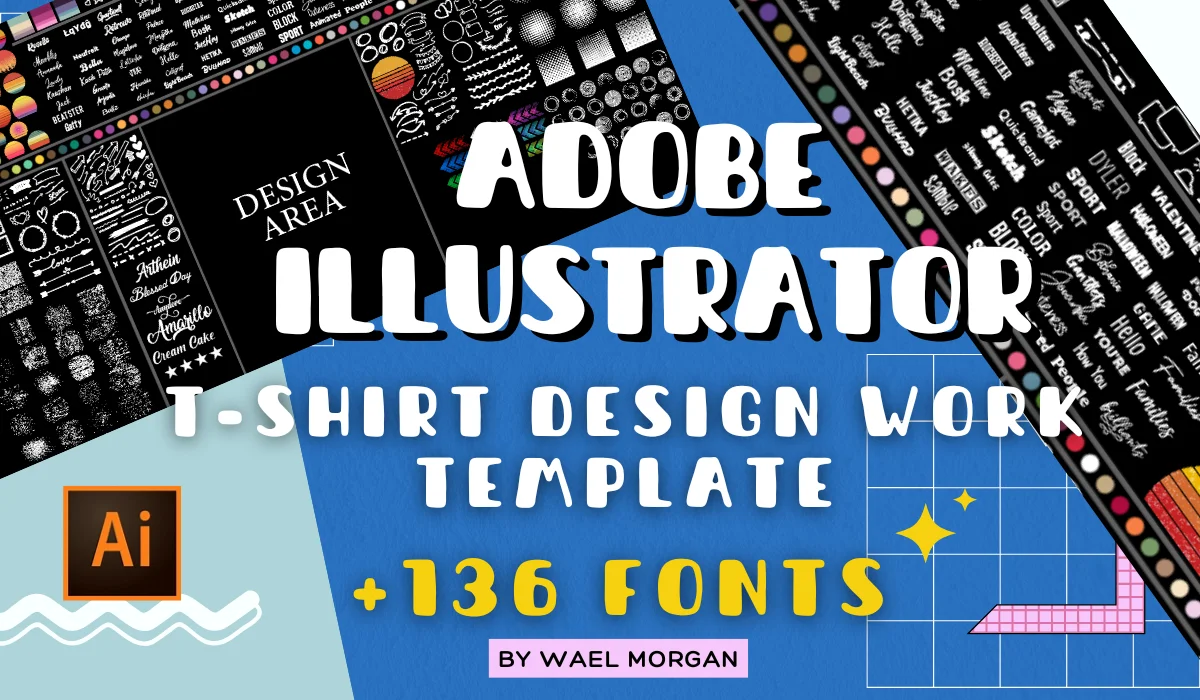 Illustrator T-Shirt Design Template.