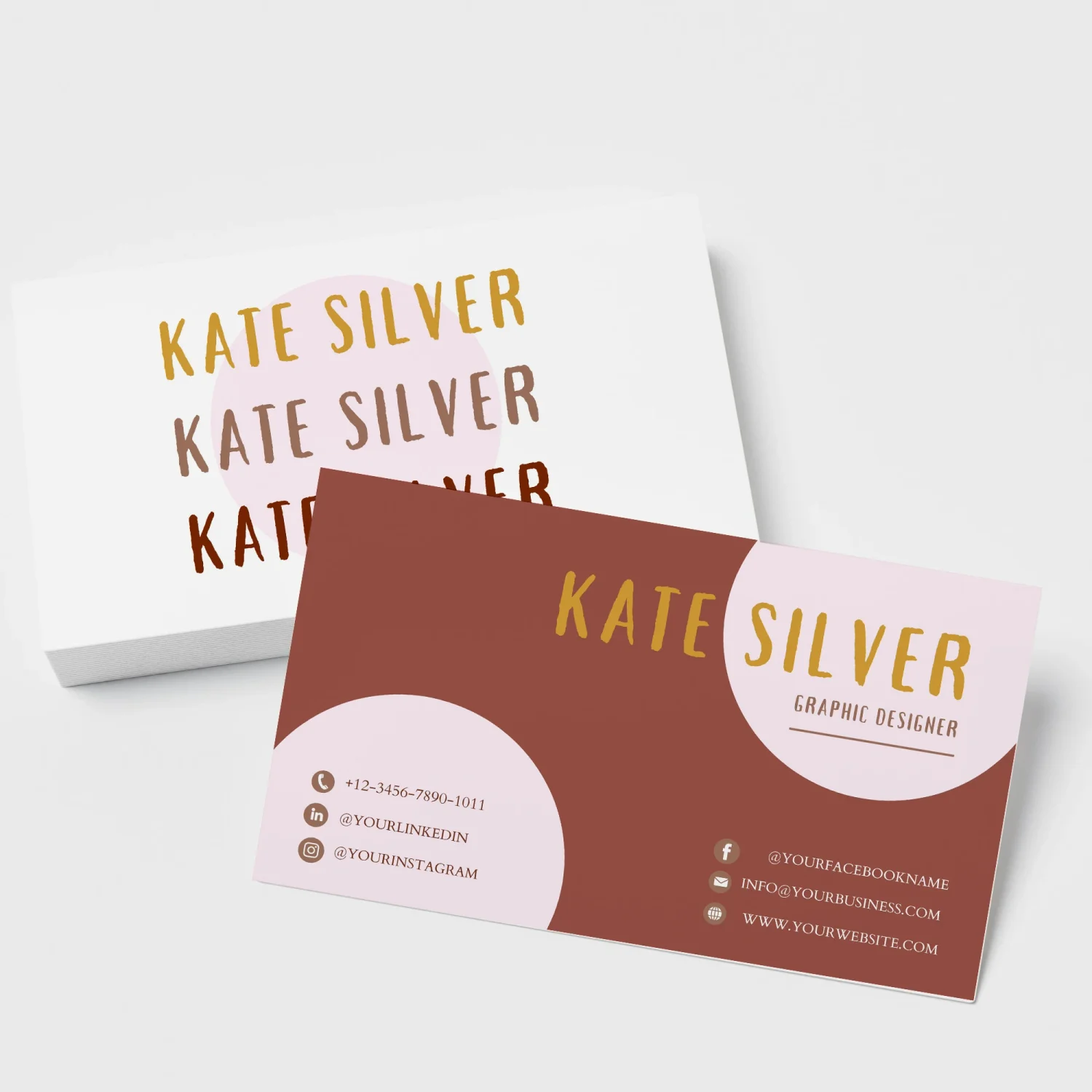 Playful business card template. 