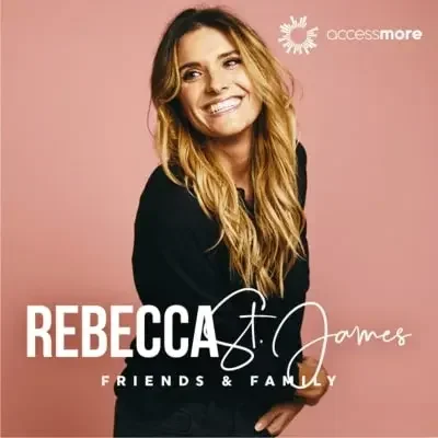 Rebecca St. James with text Friends & Family
