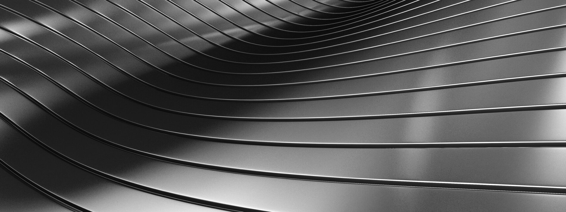 black and white image of wavy metallic surface