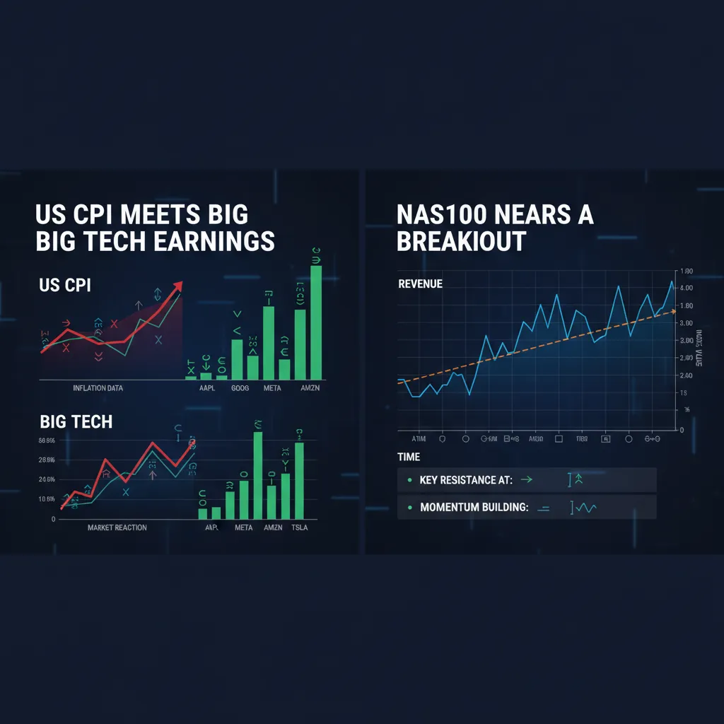 US CPI Meets Big Tech Earnings — NAS100 Nears a Breakout