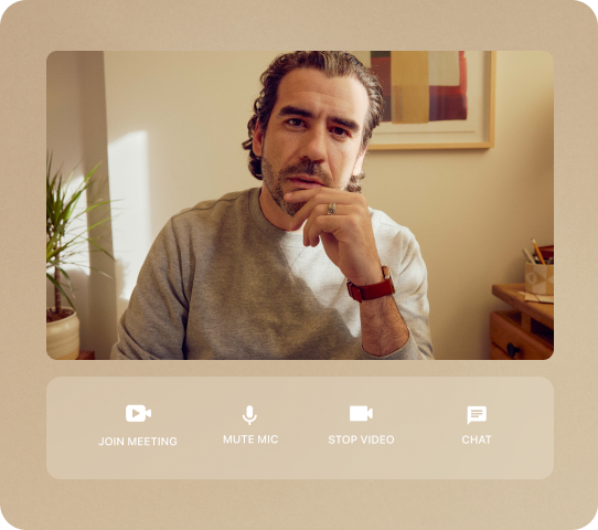 person in a telehealth call