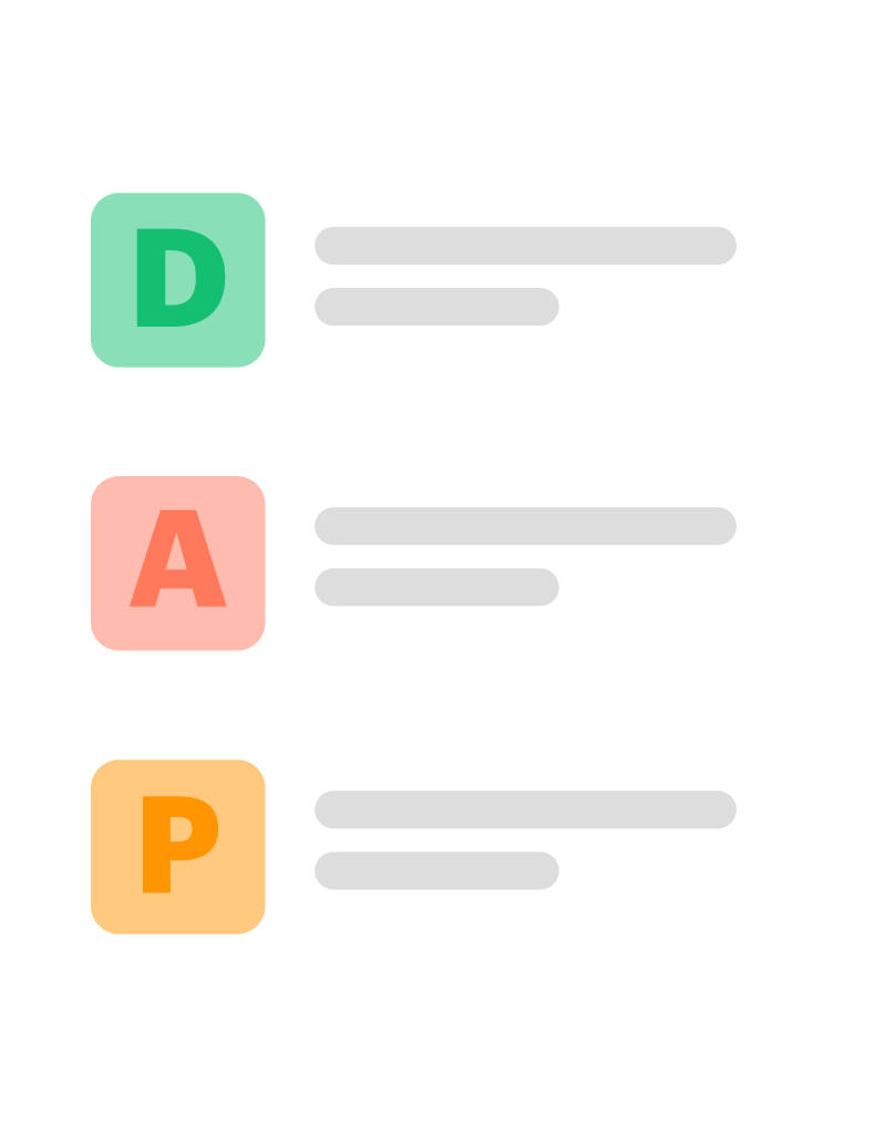 Graphic of DAP notes template, teasing our guide showing How to Write DAP Notes