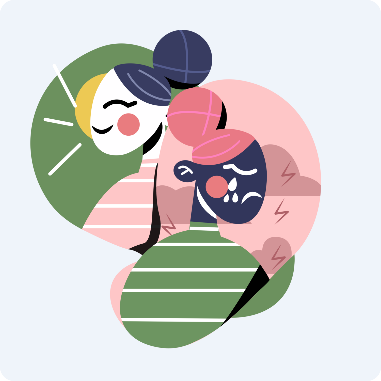 illustration depicting bipolar disorder and using a bipolar mood chart