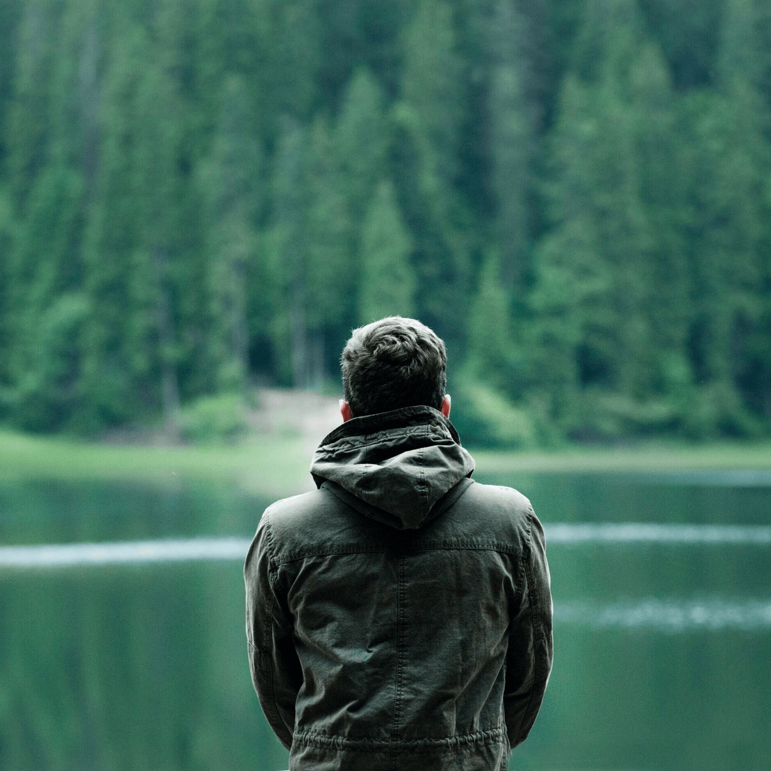 Man who suffers from PTSD looks into lake