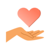 heart and hand icon