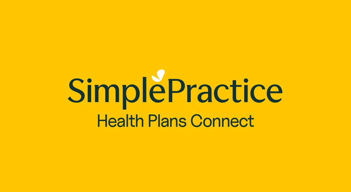 SimplePractice health plans connect title card