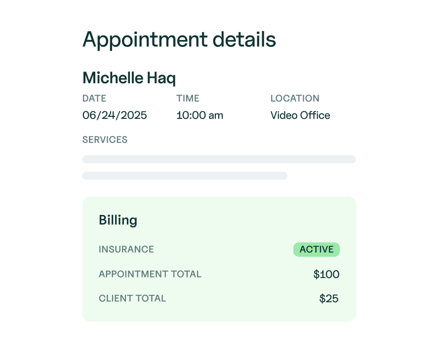 Appointment detail modal