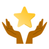 hands and star icon