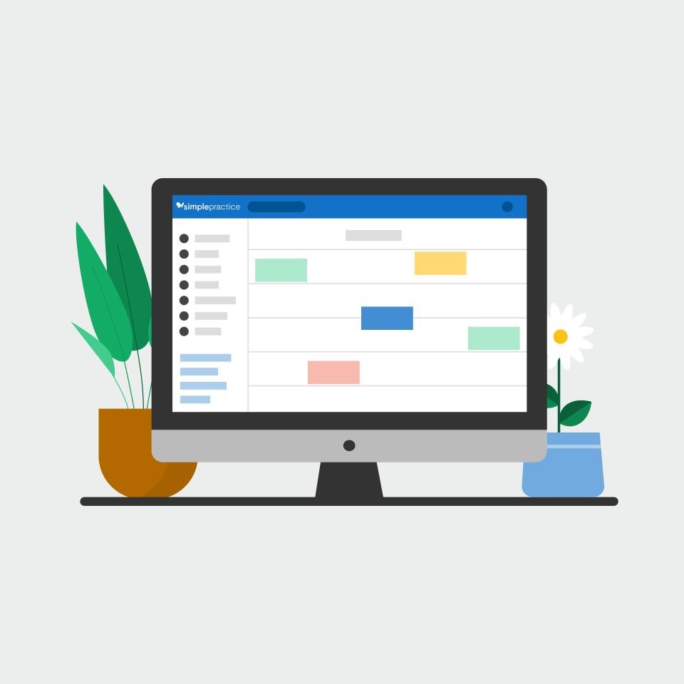 graphic of SimplePractice calendar