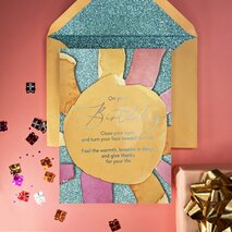 Sun and Lettering Birthday Card