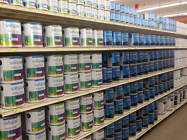 Paint color samples and supplies