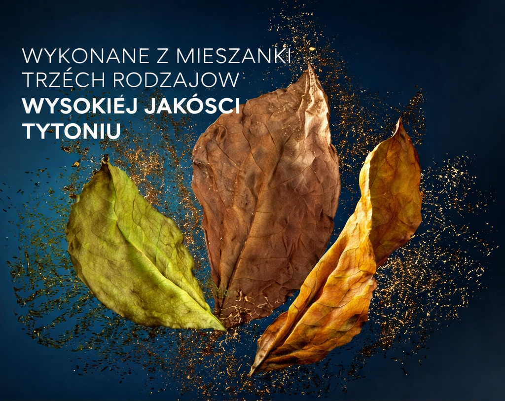 Made from a blend of three types of high quality tobacco