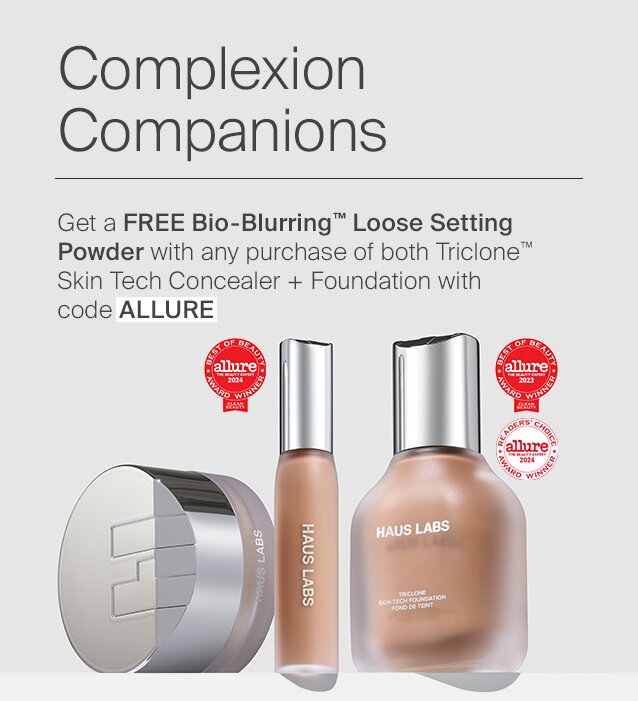 Get a FREE Bio-Blurring™ Loose Setting Powder with any purchase of Triclone™ Skin Tech Concealer + Foundation with code ALLURE 