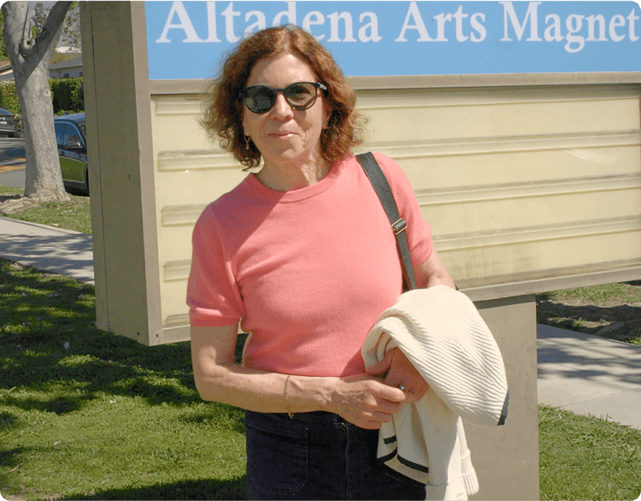 Katie Williams volunteering in Altadena school