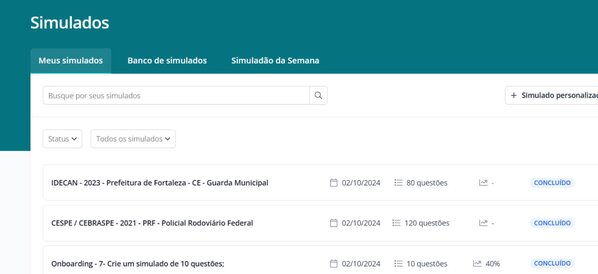Pratique o momento da sua prova no QConcursos.