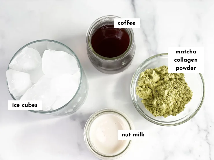 Dirty Matcha Collagen Latte Ingredients