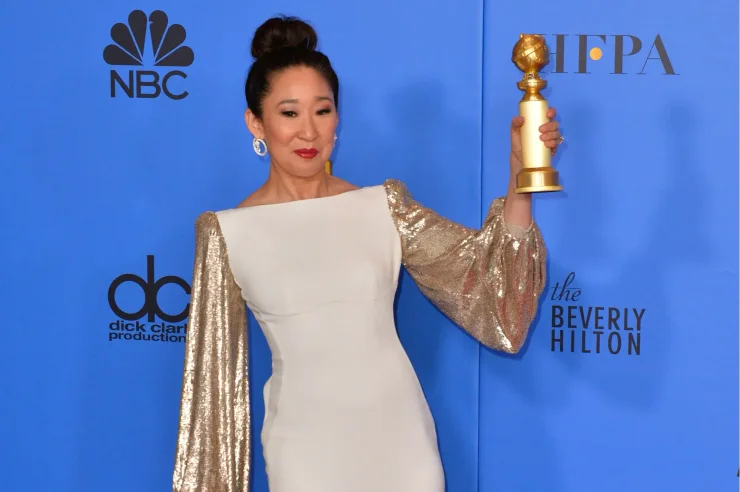 LOS ANGELES, CA. January 06, 2019: Sandra Oh at the 2019 Golden Globe Awards at the Beverly Hilton Hotel. Picture: Paul Smith/Featureflash