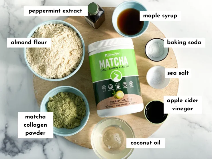 Paleo Matcha Collagen Cookies Recipe Ingredients
