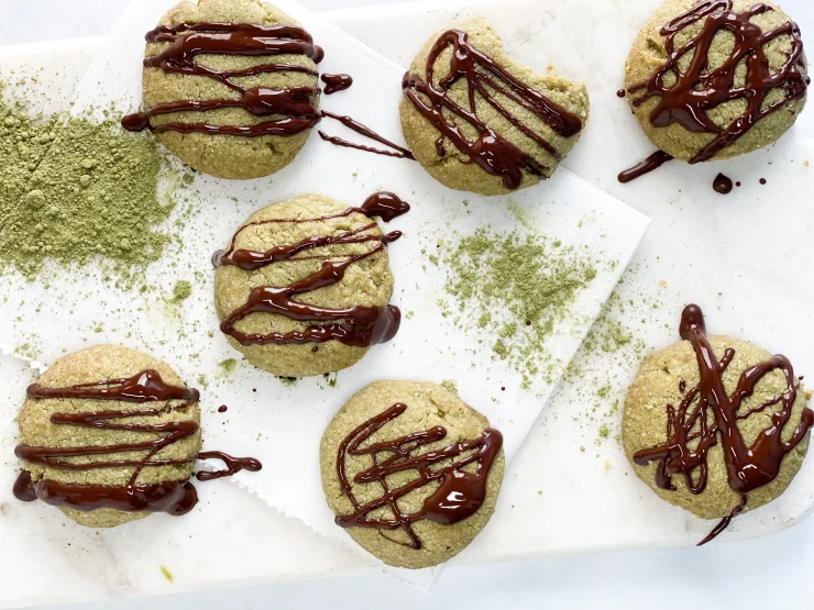 Paleo Matcha Collagen Cookies Variations Chocolate Peppermint