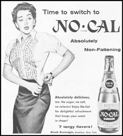 Vintage time to switch no cal ad for ginger ale