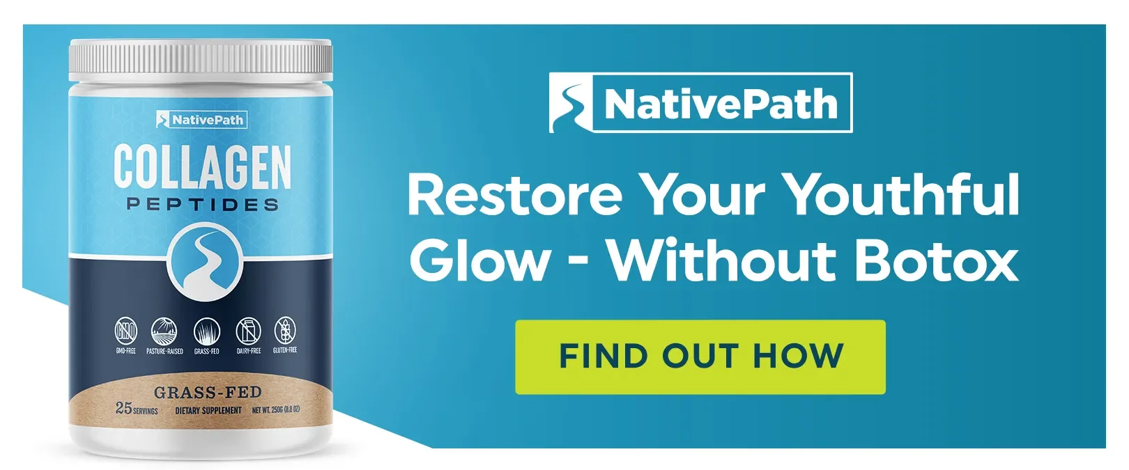 NativePath Grass-Fed Collagen Powder to Restore Your Youthful Glow