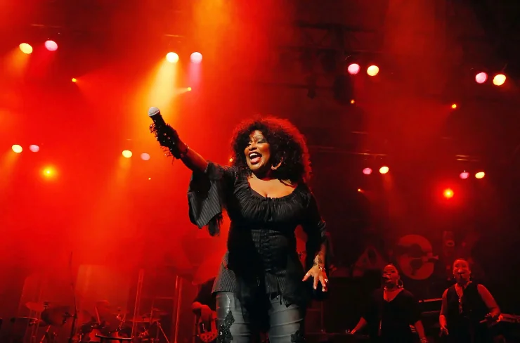 Rio de Janeiro, Brazil, August 27, 2011. Singer Chaka Khan, during her show at the Back2Black Festival, at Leopoldina Station, in the city of Rio de Janeiro