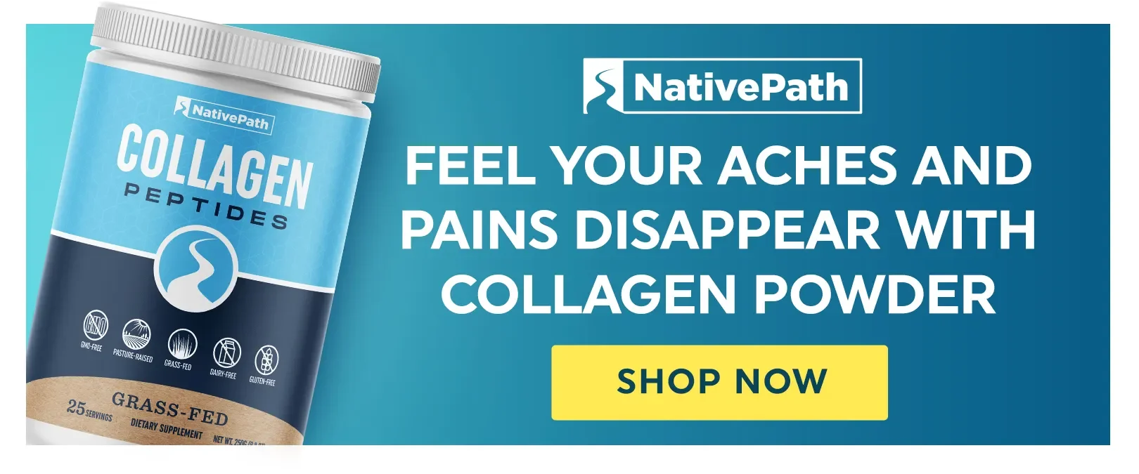 Grass-Fed Collagen Peptides to Reduce Aches and Pains