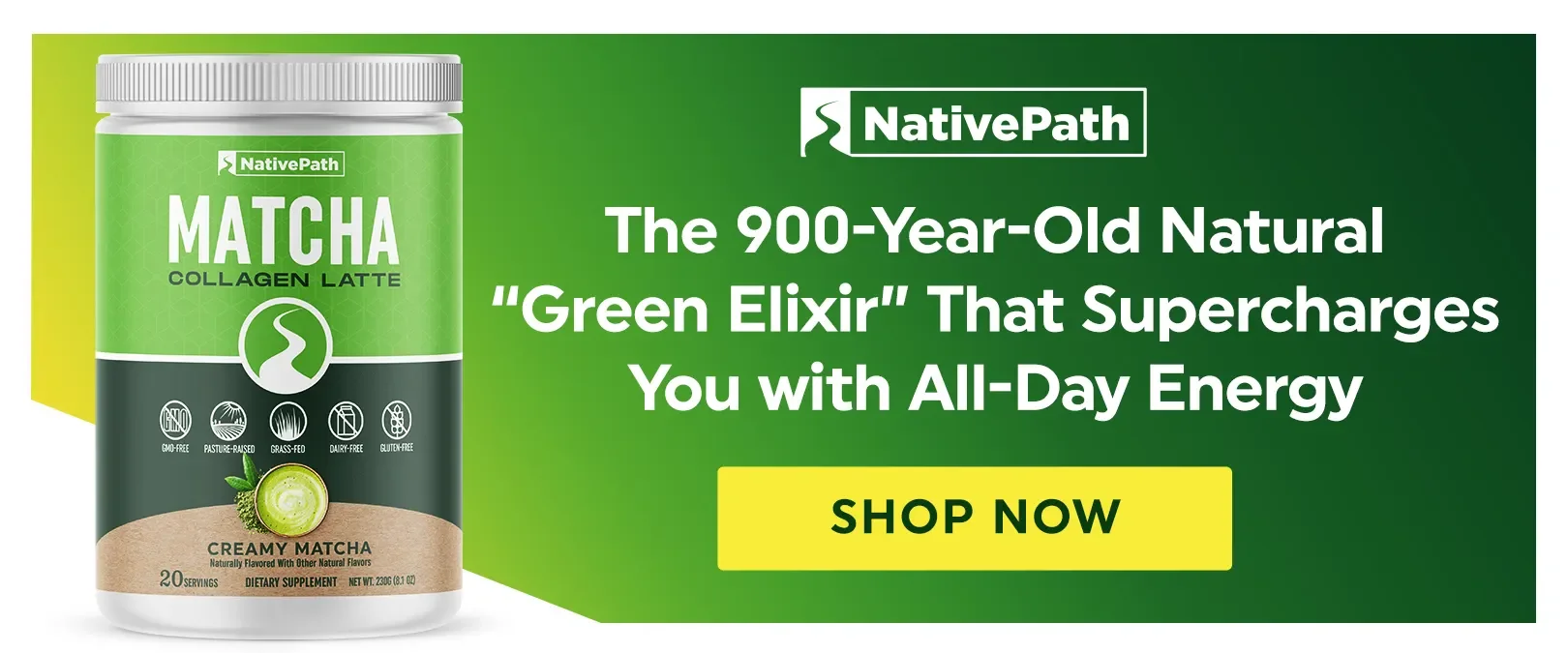 NativePath Matcha Collagen Powder: The 900-Year-Old Natural Green Elixir That Supercharges You with All-Day Energy