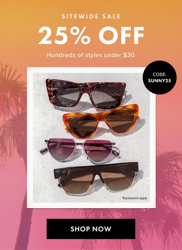 25% off sitewide with code SUNN25. Discover hundreds of styles under $30.