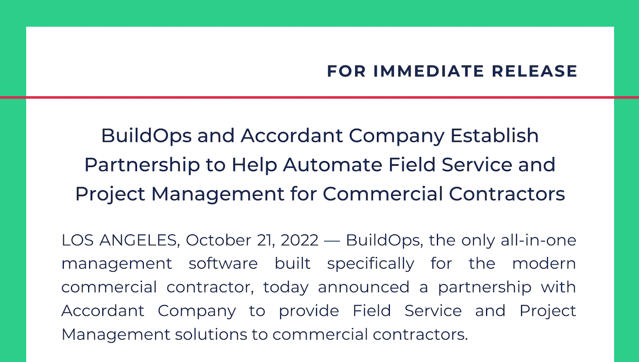 Buildops and Accordant Partner: Automate Field Service & Project Management image