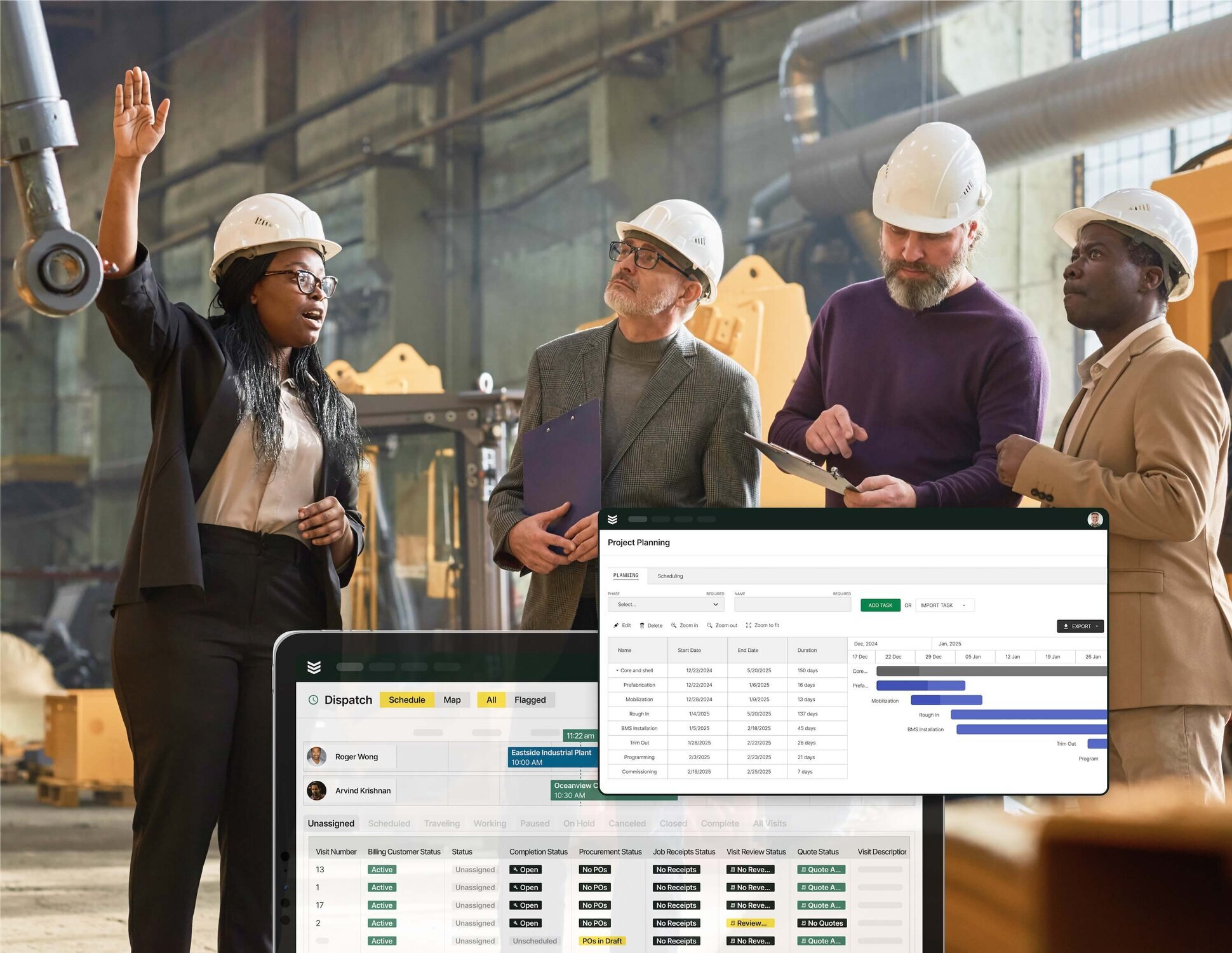 Custom commercial construction project management features