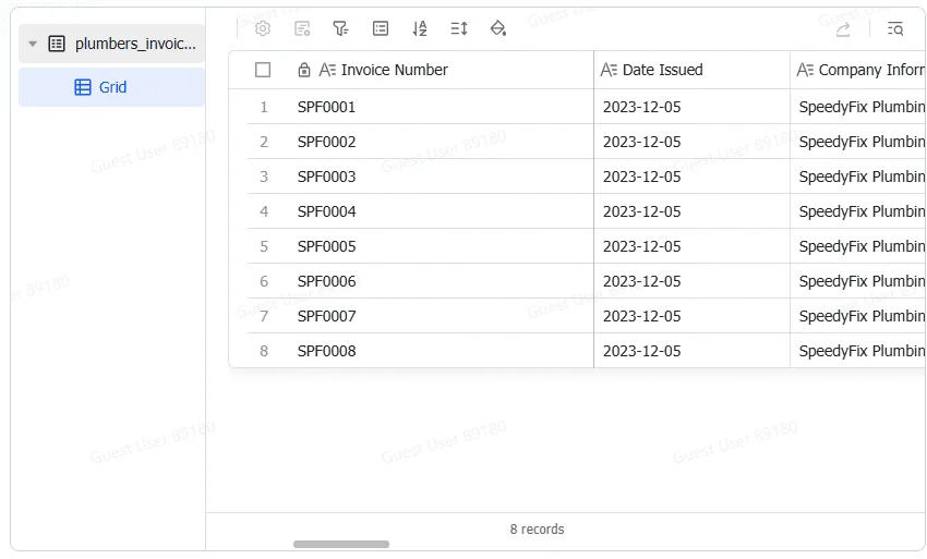Lark invoice template