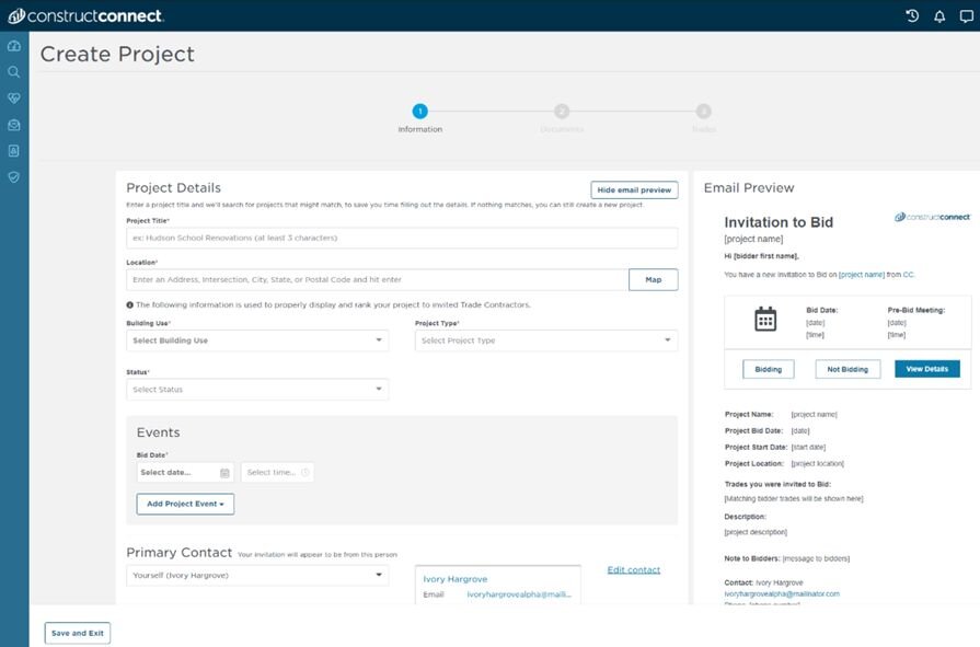 ConstructConnect bidding tool