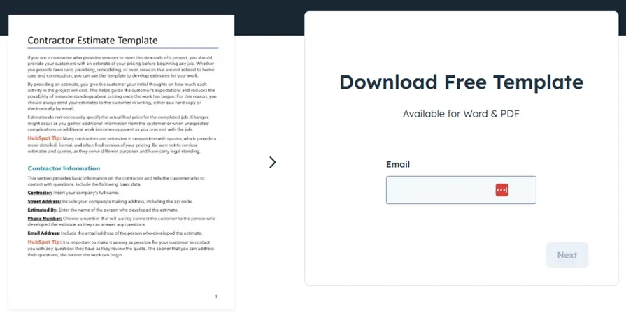 Hubspot invoice template