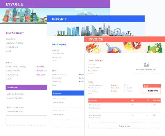 WeInvoice invoice template