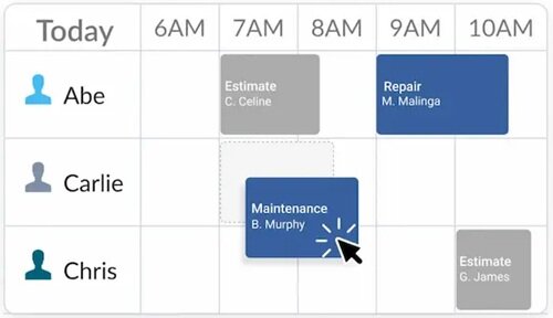 Kickserv scheduler interface.