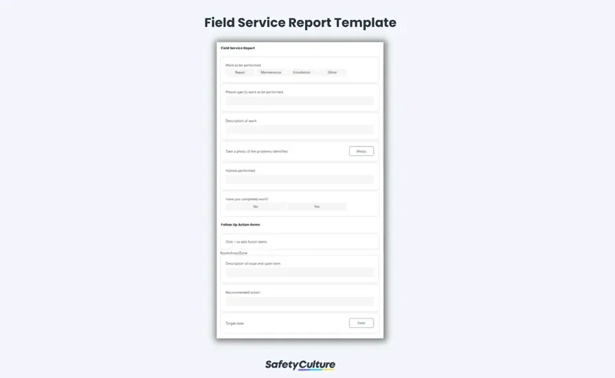 SafetyCulture field report template