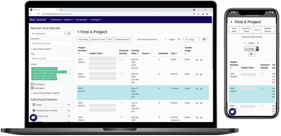 BidCentral software