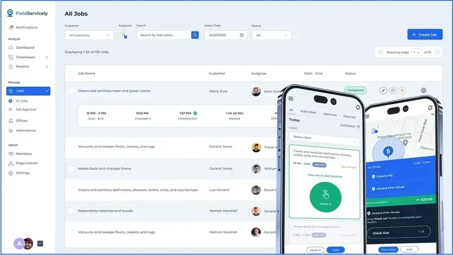 FieldServicely software