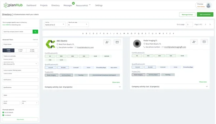 PlanHub software