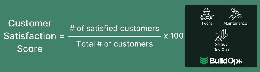 How to calculate the customer satisfaction score.