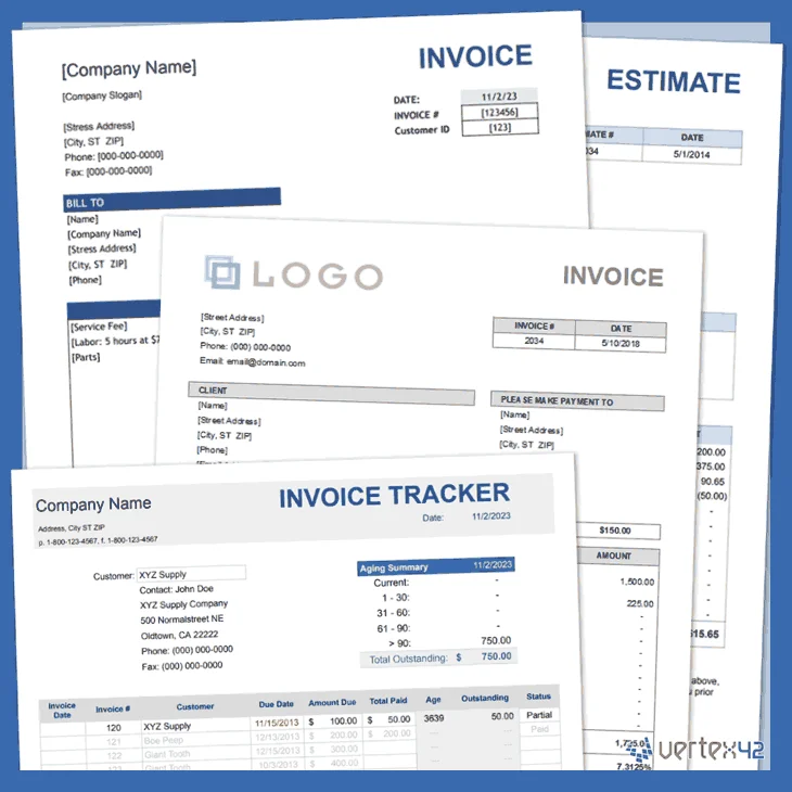 Vertex42 invoice template
