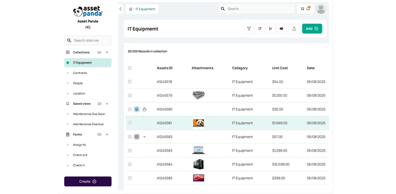Asset Panda software