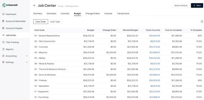 CrewCost software